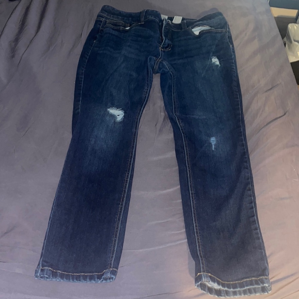 time and tru dark blue jeans